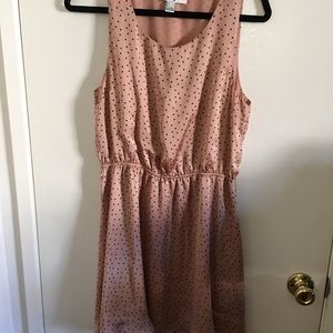 XXI, Pink Polka Dot Sleeveless Dress